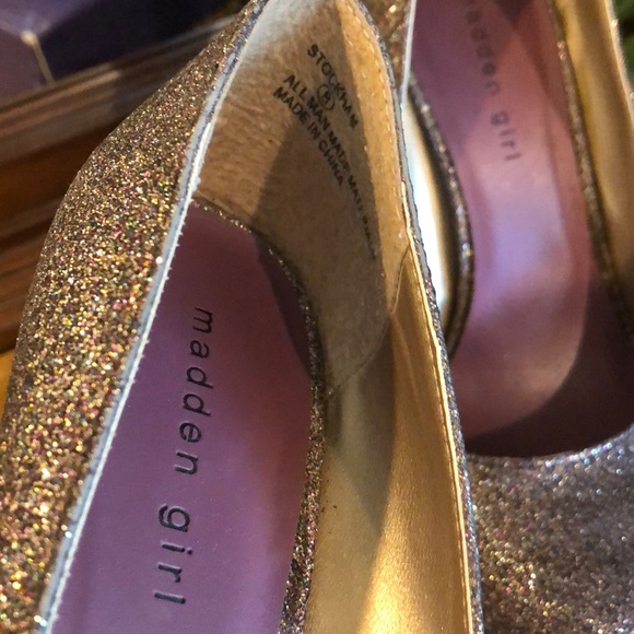 Purple Sparkly Madden Girl Platform Heels - Picture 6 of 6